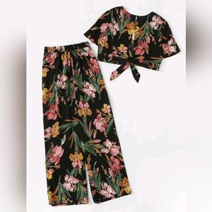 Tropical Pants & Crop Top Resort Separates Set! 4x/20w